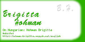 brigitta hohman business card